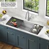 45&rdquo; Workstation Undermount Single Bowl 16 Gauge Stainless Steel Kitchen Sink with 2-Tier&nbsp;WorkFlow&trade; Ledge and Accessories